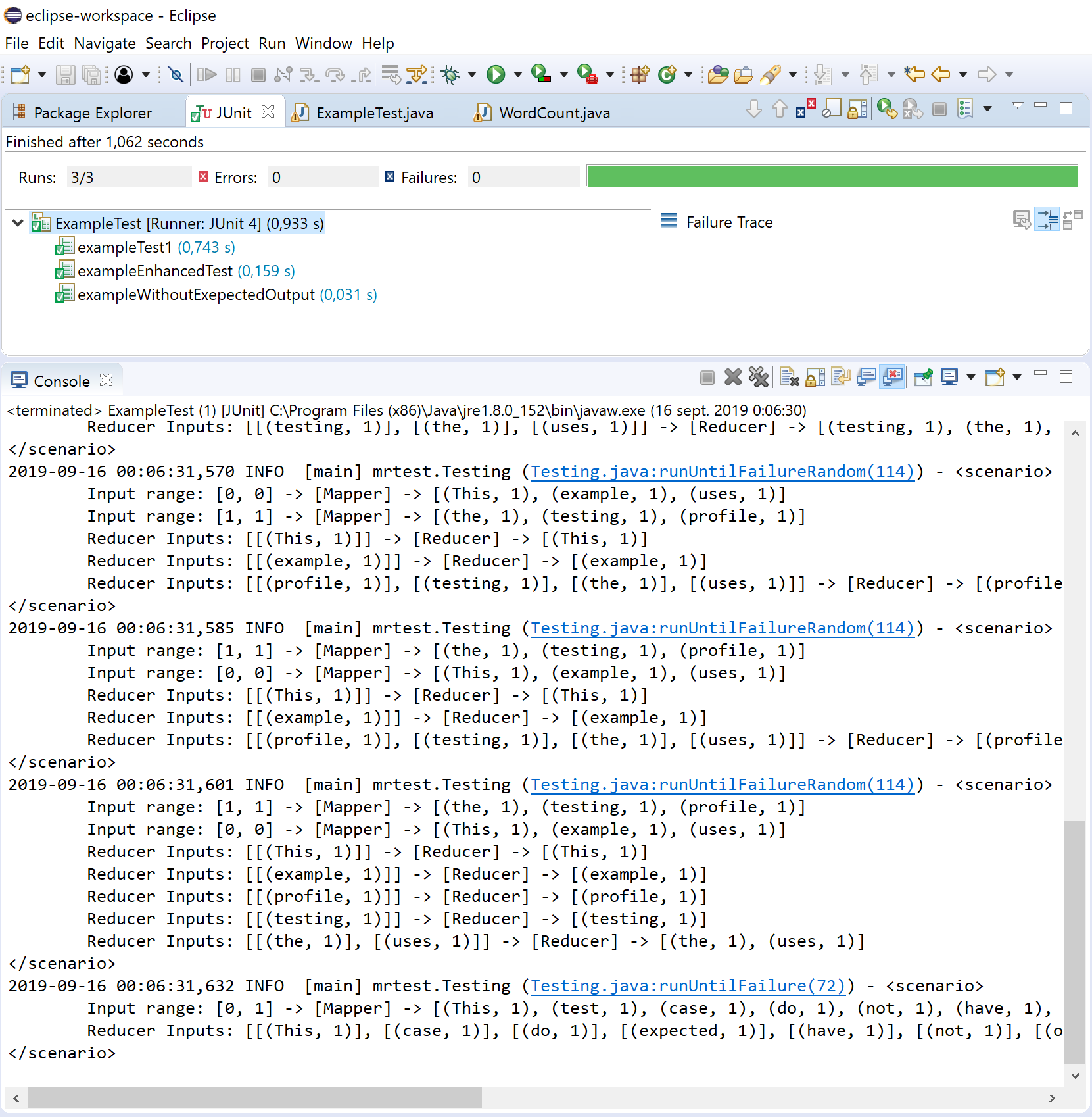 MRTest Unit testing tool for MapReduce applications